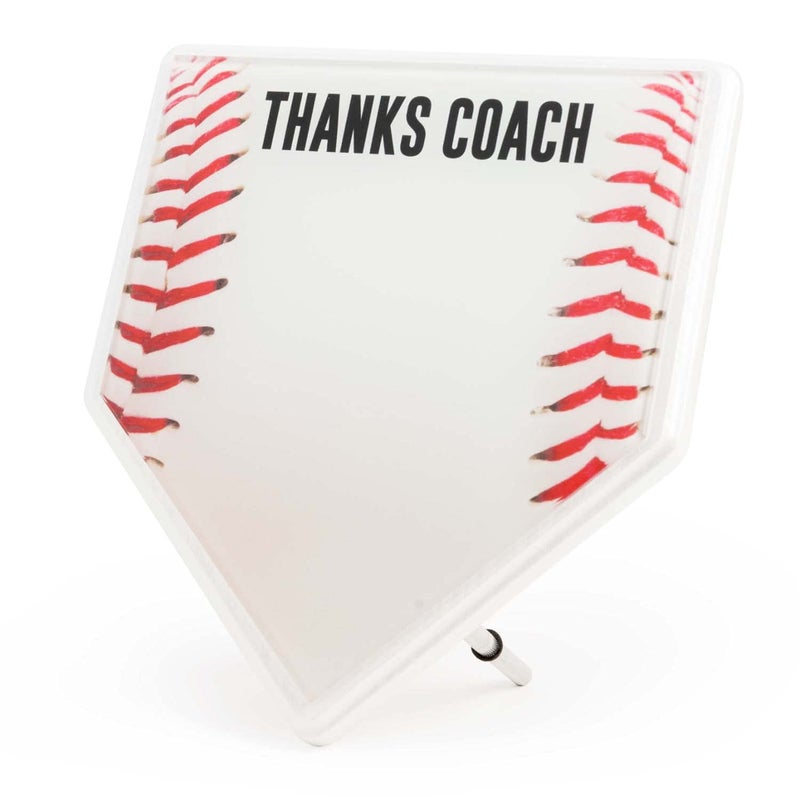 ChalkTalkSPORTS Premier Baseball Home Plate Plaque Thanks Coach