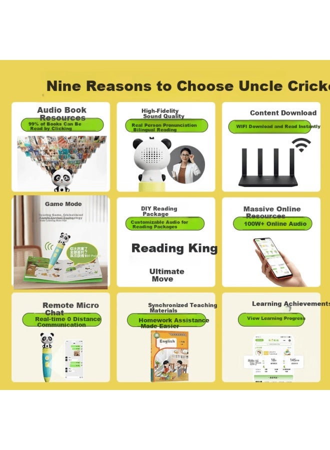 Zhiliaoshushu Cicada Uncle Q5l Children's Reading Pen With Diy Picture Book, Kindergarten Enlightenment Early Education Learning Machine With Sound Ai Educational Toy - Image 3
