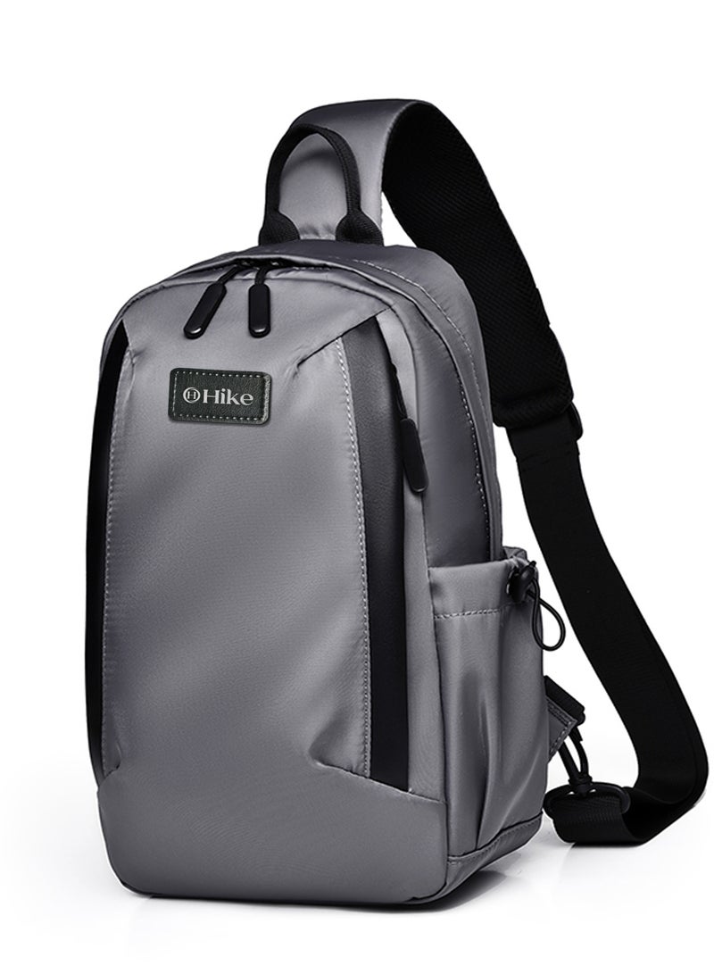 HIKE Unisex Durable Cross-body Bag Water Resistant Anti-Theft Unisex Sling bag for Travel School College Business Shopping Outdoor, HK3321-GREY - Image 1