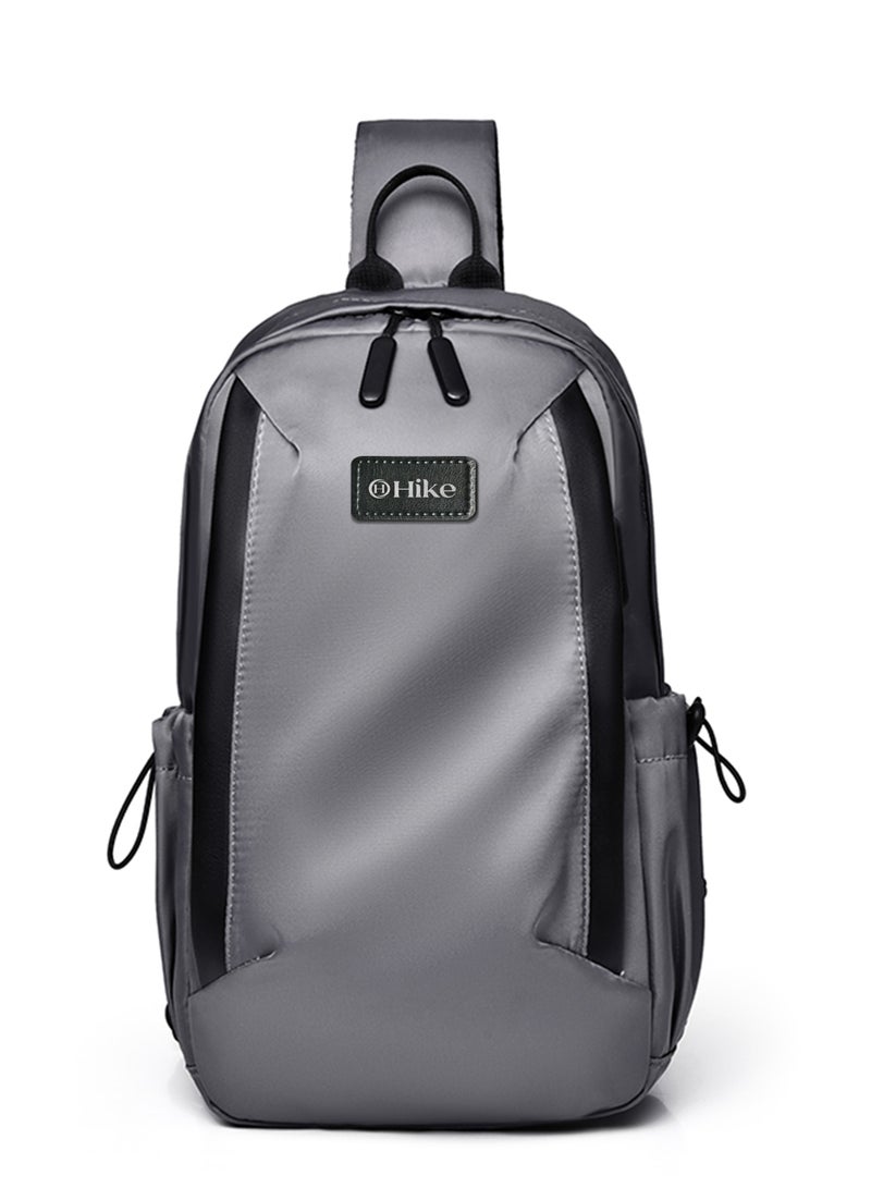 HIKE Unisex Durable Cross-body Bag Water Resistant Anti-Theft Unisex Sling bag for Travel School College Business Shopping Outdoor, HK3321-GREY - Image 2