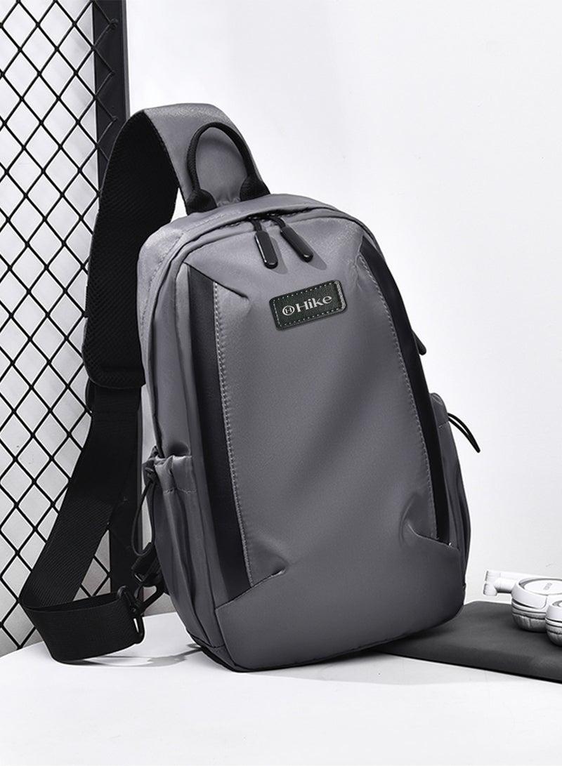 HIKE Unisex Durable Cross-body Bag Water Resistant Anti-Theft Unisex Sling bag for Travel School College Business Shopping Outdoor, HK3321-GREY - Image 3