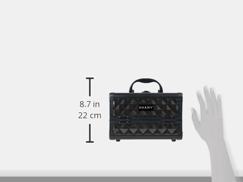 SHANY Chic Makeup Train Case Cosmetic Box Portable Makeup Case Cosmetics Beauty Organizer Jewelry storage with Locks, Multi trays Makeup Storage Box with Makeup Mirror - Twilight - Image 3