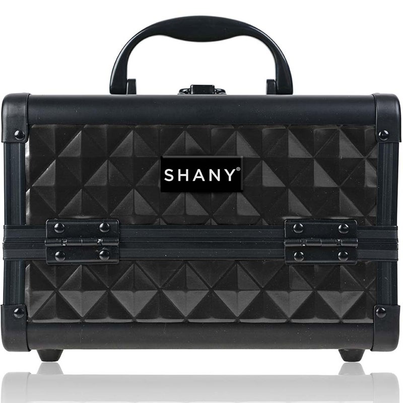 SHANY Chic Makeup Train Case Cosmetic Box Portable Makeup Case Cosmetics Beauty Organizer Jewelry storage with Locks, Multi trays Makeup Storage Box with Makeup Mirror - Twilight - Image 1
