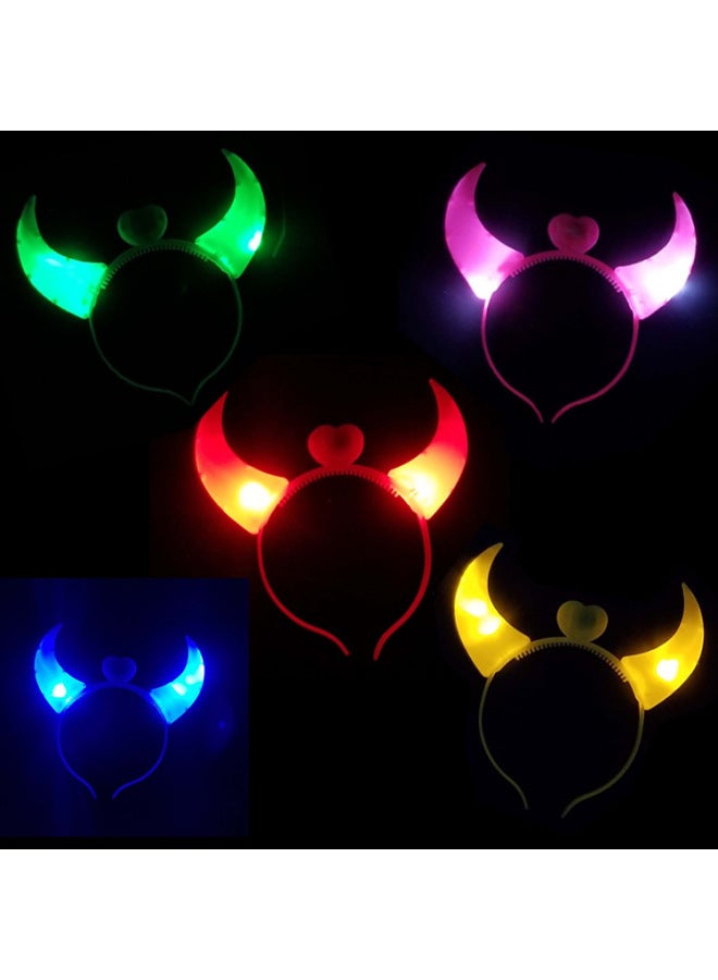 Luminous Horn/headband Horn Lamp Luminous Wreath Headdress Luminous Horn Headband Concert Supplies Wholesale-Color:10 Lights Mickey Headband - Image 3
