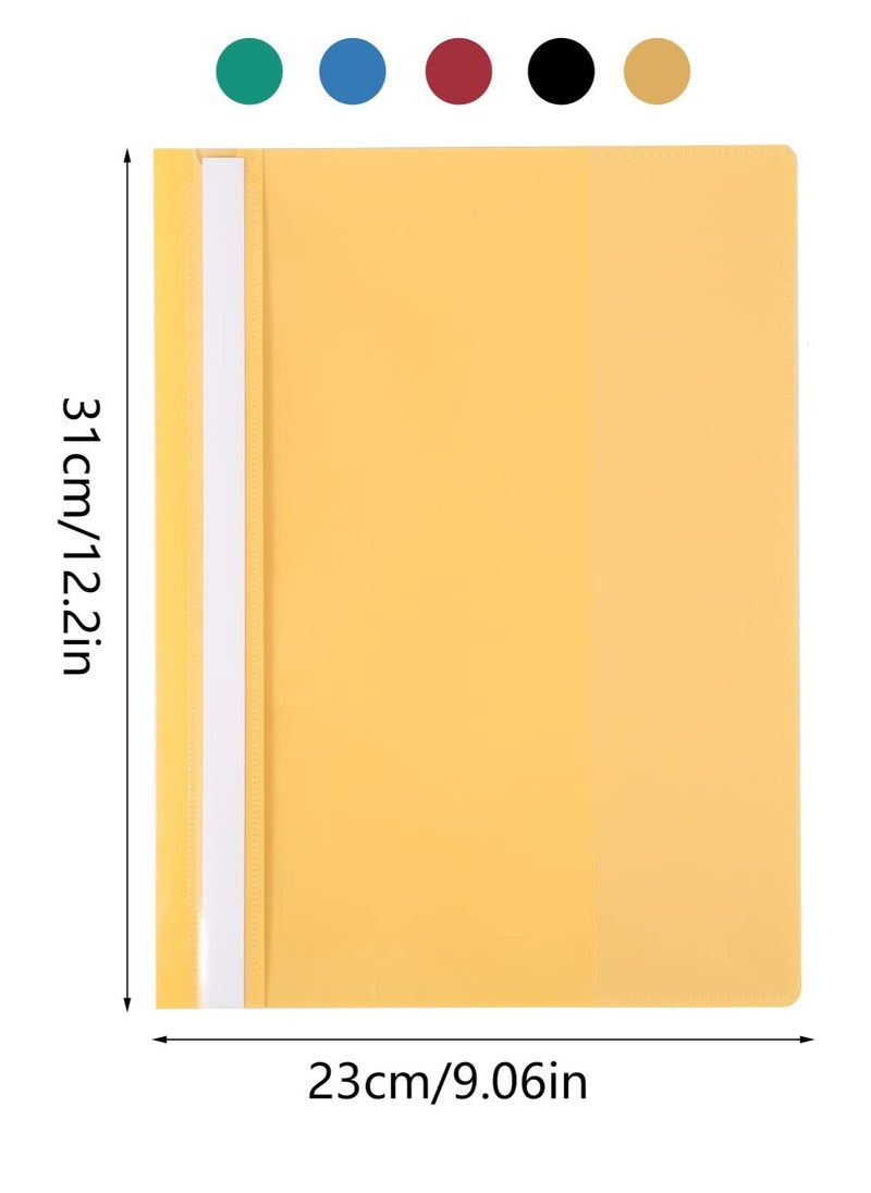 Excefore - A4 Project Folder, 15 Pcs Plastic Presentation Project Folder, Document Organiser Holder Case Plastic, Document Transparent Cover - Image 1