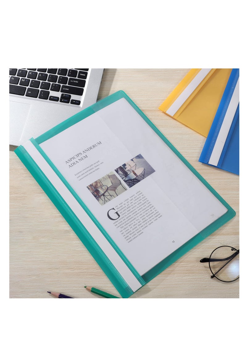 Excefore - A4 Project Folder, 15 Pcs Plastic Presentation Project Folder, Document Organiser Holder Case Plastic, Document Transparent Cover - Image 1