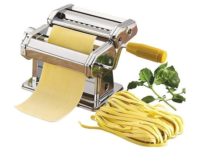 CHALISA Pasta Maker Machine Stainless Steel 3 in 1 Pasta Maker Noodles Cutter Roller Machine Vegetable Pasta Machine Noodles Cutter with Clamp for Spaghetti, Fettuccini, Lasagna Dumpling Skins - Image 3