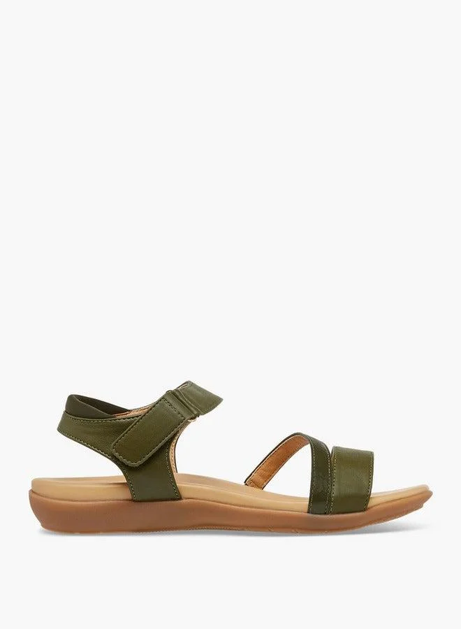 Le Confort Strappy Sandals with Hook and Loop Closure