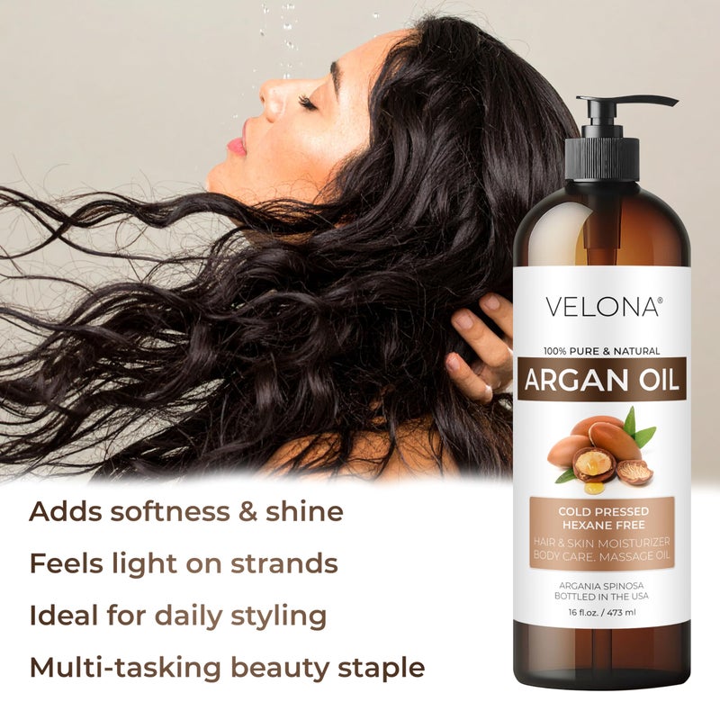 velona Argan Oil - 8 Fl Oz | 100% Pure and Natural | Morocco Oil | Skin, Body and Face Care | Nails Protector | Unrefined, Cold Pressed | Cap Kit - Image 5