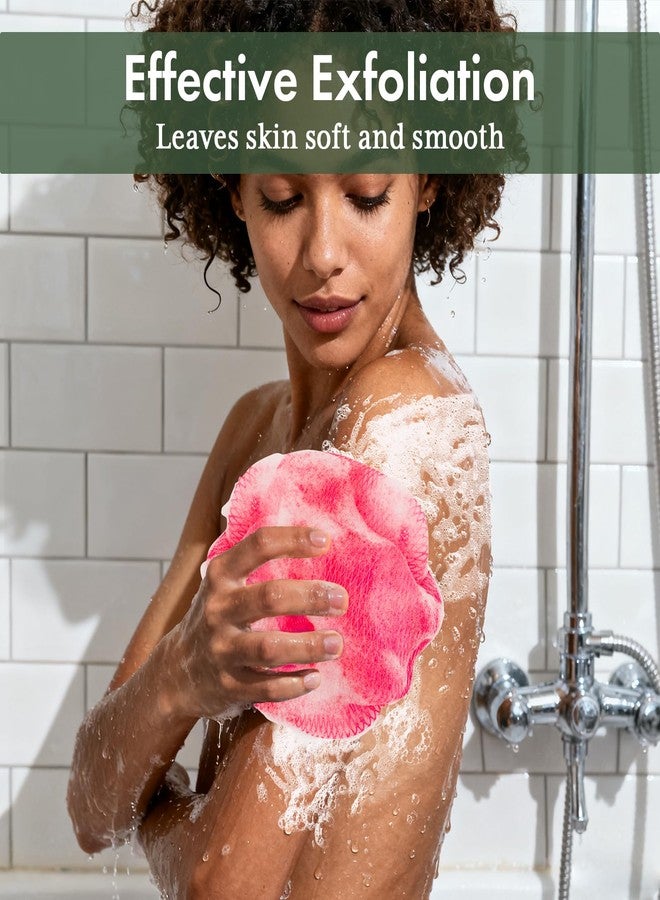 Bathway African Net Sponge Authentic 3 Pieces with Storage Bag, African Exfoliating Net Sponge Washcloth, Exfoliating Body Scrubber Bath Sponge Bathing Accessories (Rose, Purple, Bright Yellow) - Image 4