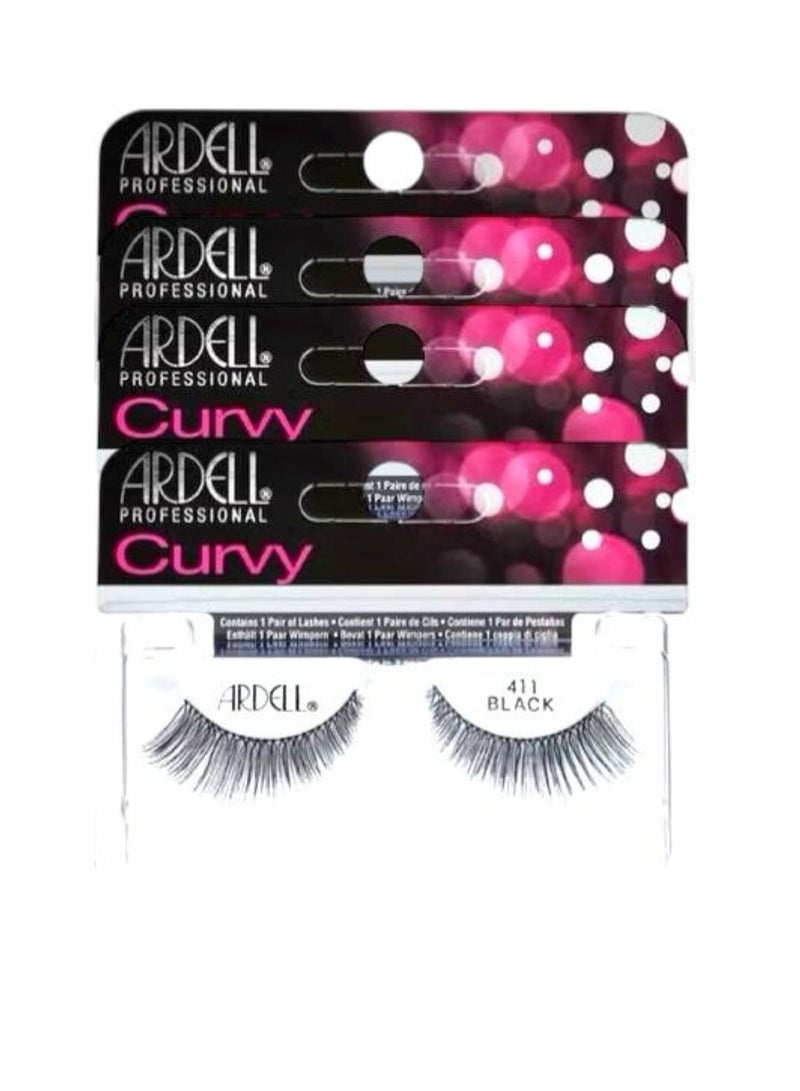 أرديل رموش ارديل كيرفي اسود 411(عبوة من 4 أزواج) - Image 1