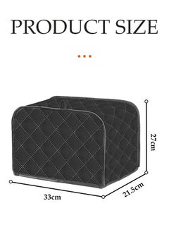DUNISO 4 Slice toaster cover, household kitchen appliance dust cover, toaster protective bag, dustproof and waterproof, can be hung, suitable for small kitchen appliances, 33*27*21.5cm, black  - Image 2