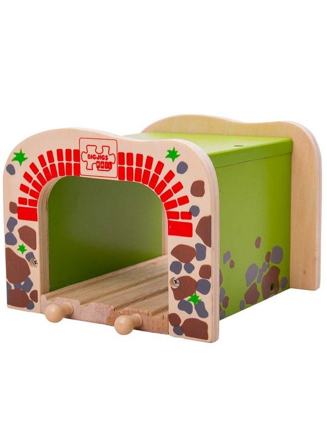 Bigjigs Rail , Double Tunnel, Wooden Toys, Train Set, Train Tunnel, Wooden Train Track Accessories, Bigjigs Accessories, Train Toys, Train Tunnel For Kids  - Image 2