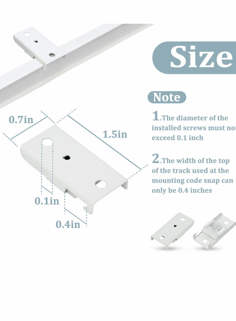 Ceiling Track Mounting Bracket, Curtain Track Bracket Slide Rail Accessories, DIY Mount for Straight or Curved Curtain Track, Side Mount or Ceiling Mount (38 Pcs) - Image 4