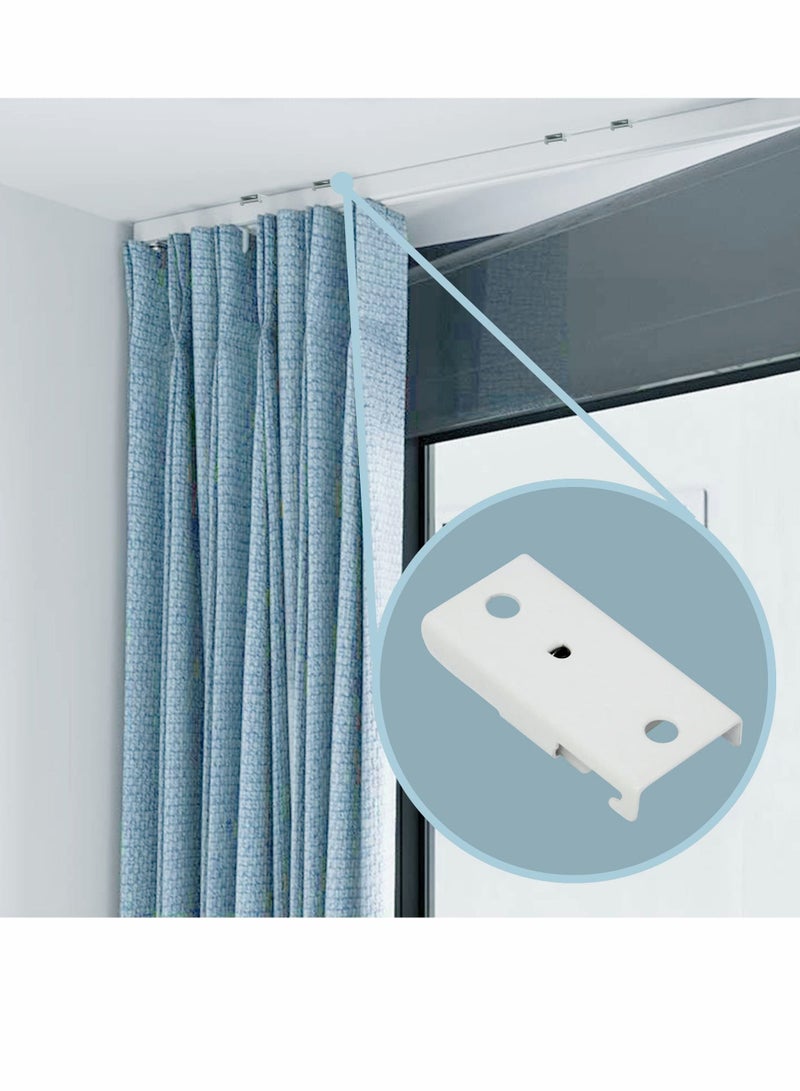 Ceiling Track Mounting Bracket, Curtain Track Bracket Slide Rail Accessories, DIY Mount for Straight or Curved Curtain Track, Side Mount or Ceiling Mount (38 Pcs) - Image 5