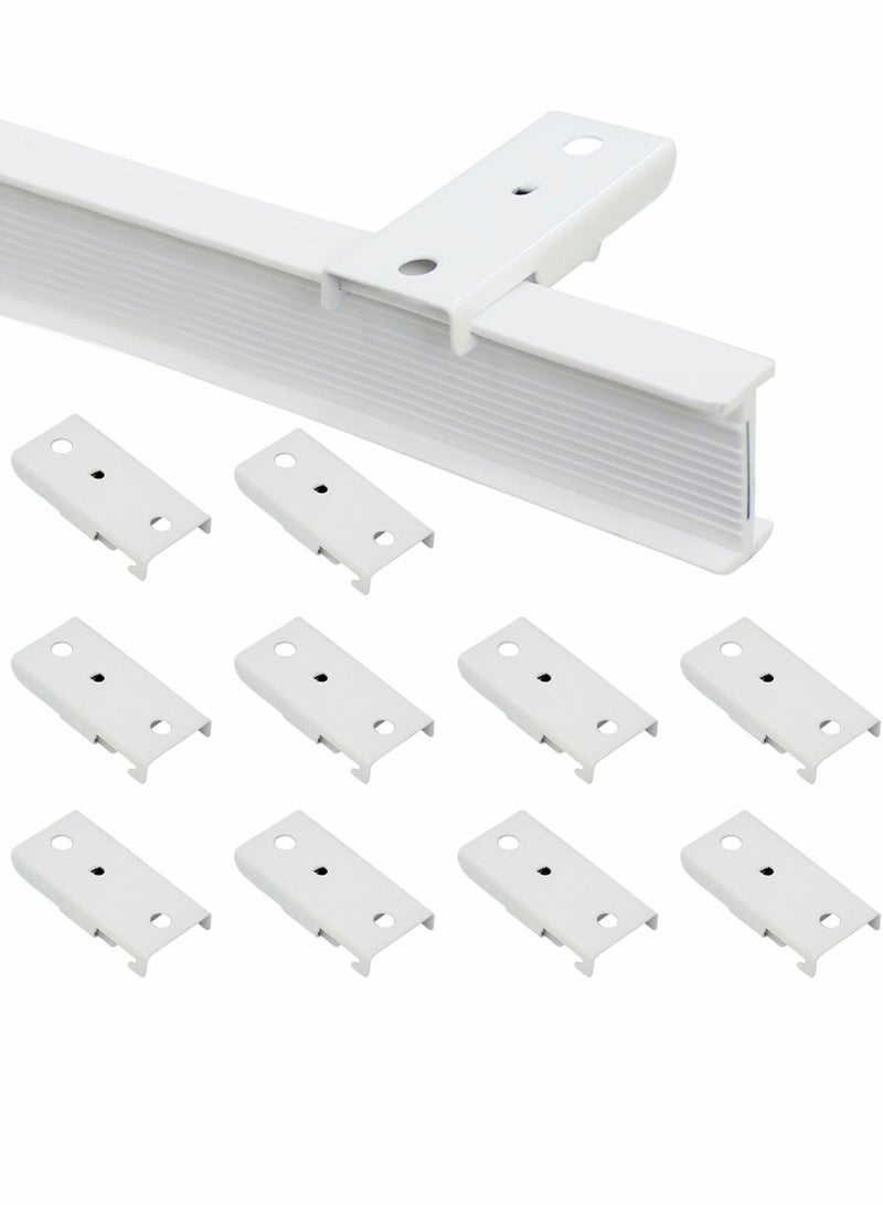 Ceiling Track Mounting Bracket, Curtain Track Bracket Slide Rail Accessories, DIY Mount for Straight or Curved Curtain Track, Side Mount or Ceiling Mount (38 Pcs) - Image 1