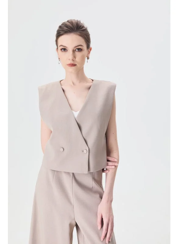 Tenda Sleeveless jacket with buttons