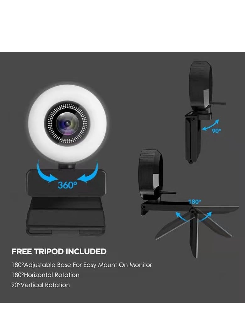 YUNSYE - USB Webcam, 1080P Streaming Webcam with Microphone for PC,MAC, Laptop, Plug and Play Web Camera for Youtube,Skype, Video Calling, Studying, Conference, Teams, Zoom - Image 1