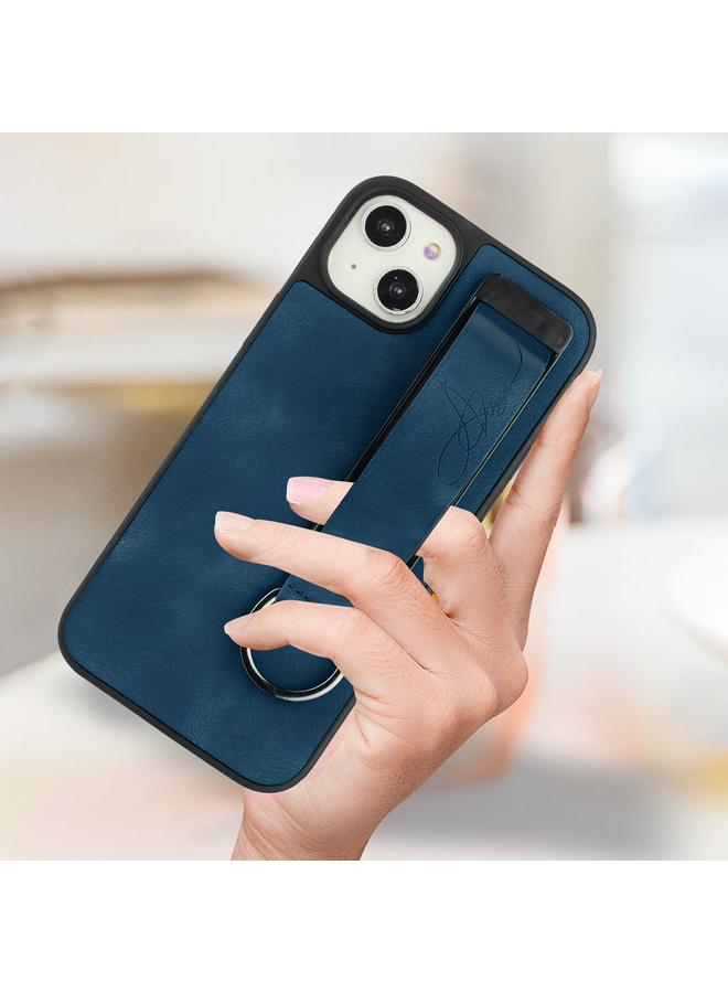 اس-توب جراب لهاتف iPhone 13 مزود بحامل سوار معصم من الجلد وغطاء خلفي للهاتف - Image 5