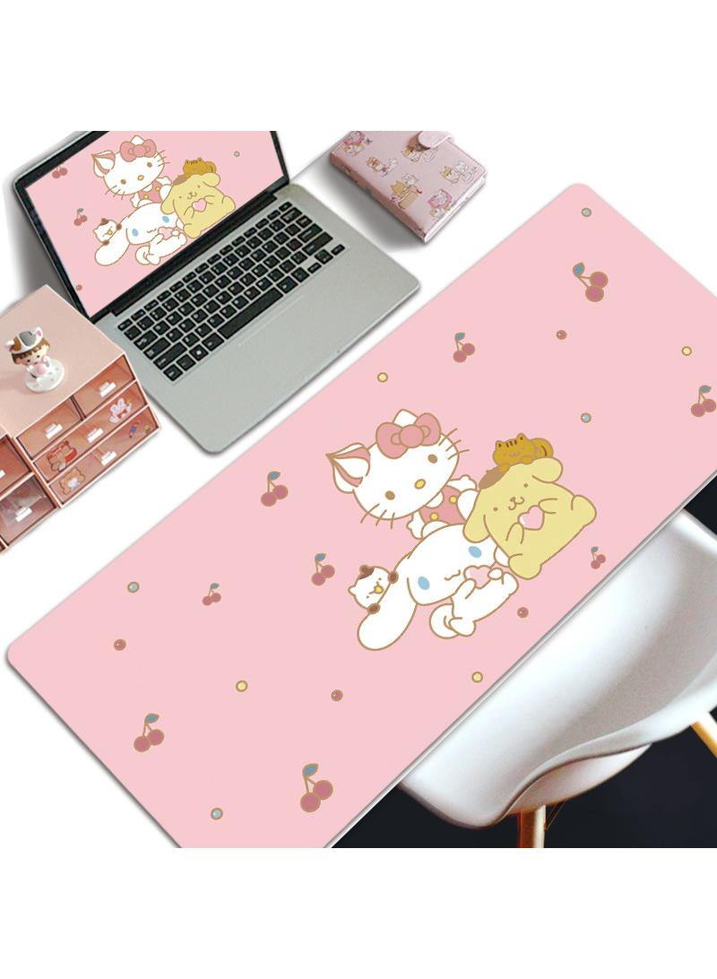 Loquat Hello Kitty Gift For Girls Gaming Mouse Pad Extended Large Mat Desk Pad Stitched Edges Mousepad Long Mouse Pad And Non-Slip Rubber Base Mice Pad 800X300X4mm  - Image 1