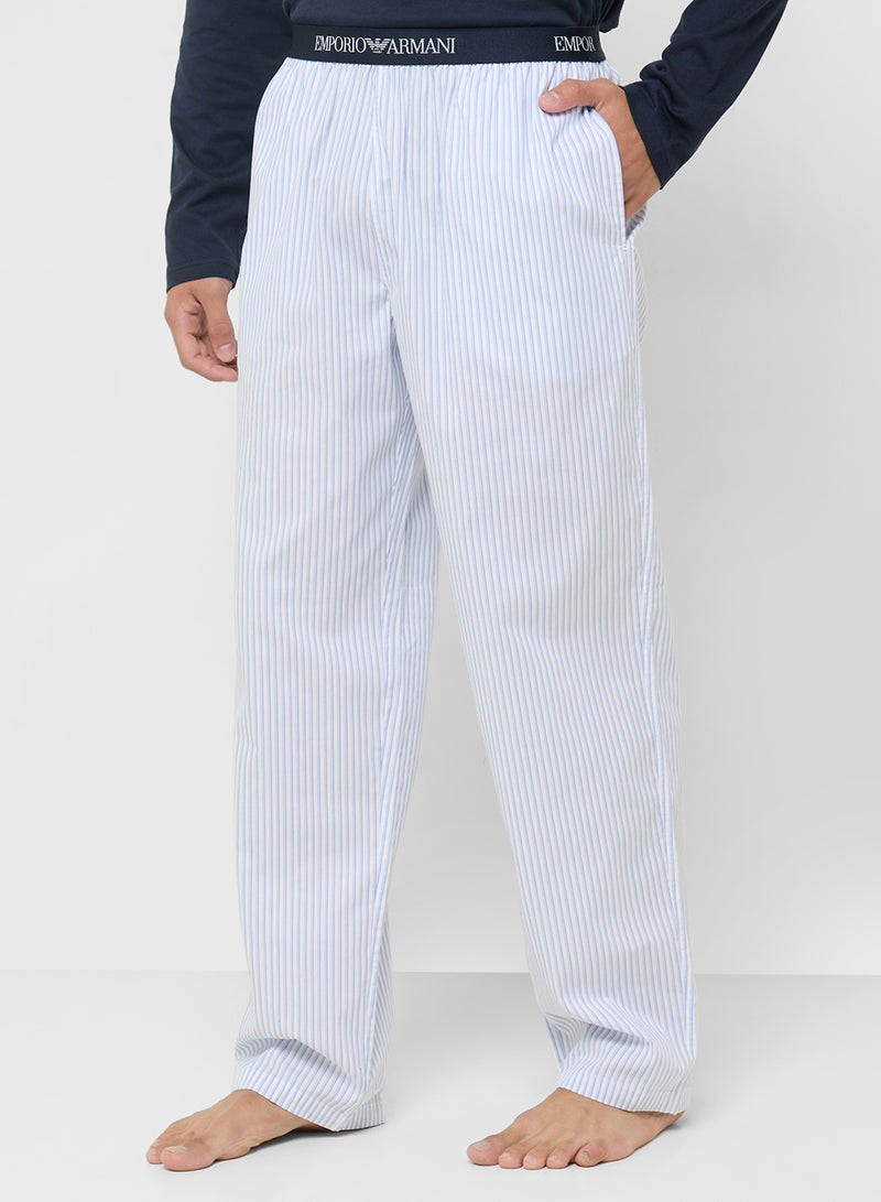 امبوريو ارماني طقم تي شيرت بياقة دائرية وبيجامة - Image 4