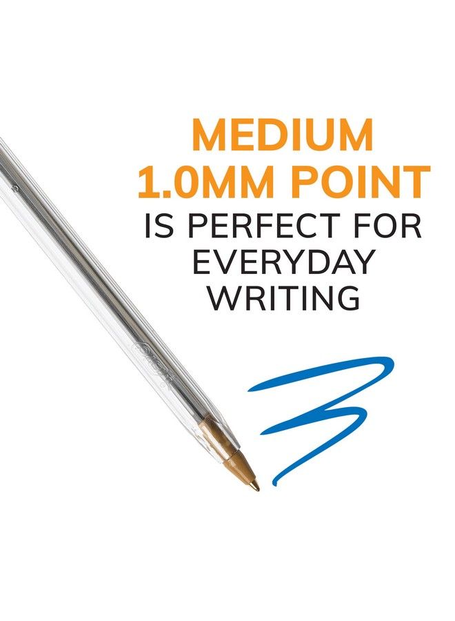 Bic قلم حبر جاف كريستال إكسترا سموذ متوسط النقطة (1.0 مم) أزرق 10 قطع - Image 4