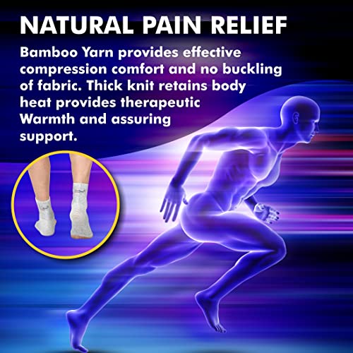 AccuSure Pair Of Bamboo Yarn 4 Way Stretchable Bi-Layered Construction Ankle Compression Support Joint Pain Relief, Sprains, Tendonitis Reduce, For Men & Women (XL) - Image 5