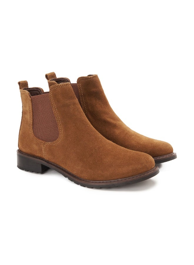 TAYREE Camel Suede Chelsea Boot - Image 1