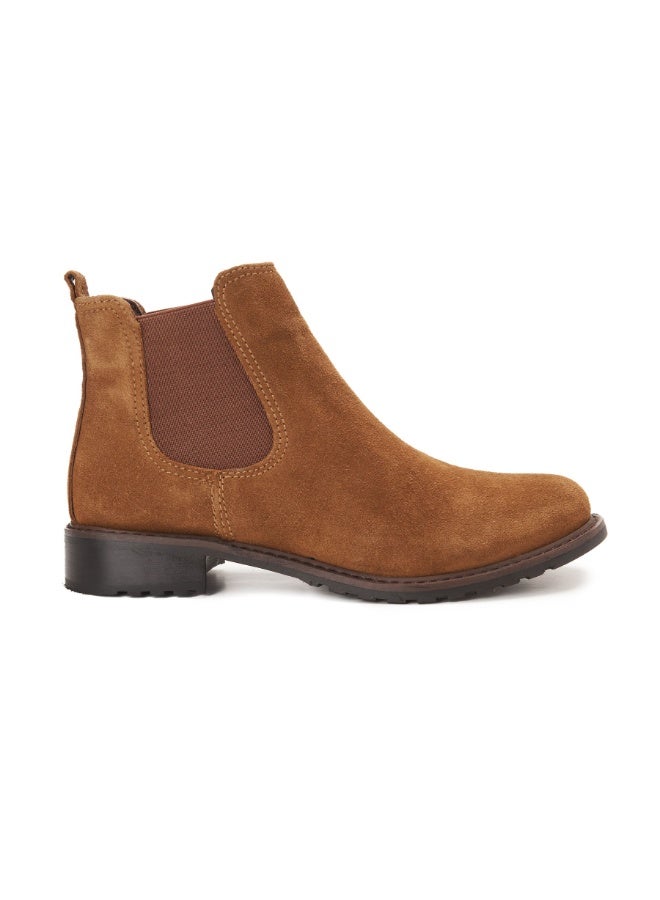 TAYREE Camel Suede Chelsea Boot - Image 2