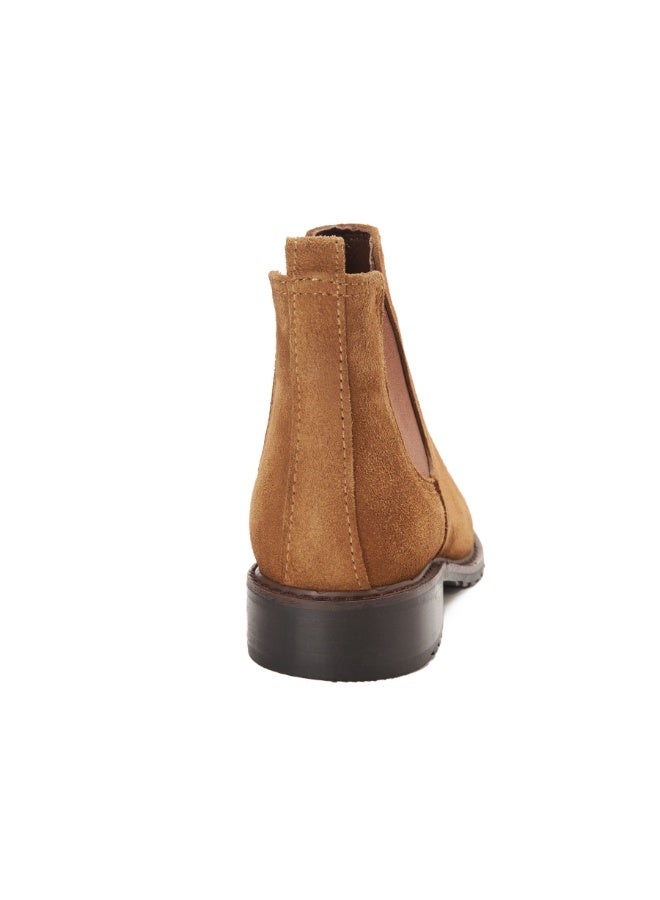 TAYREE Camel Suede Chelsea Boot - Image 3
