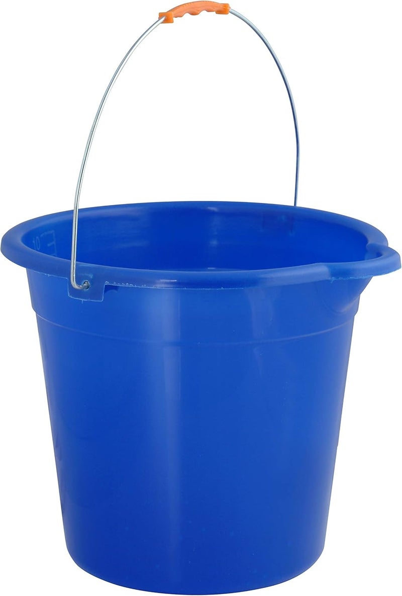 Superio Mop Bucket 2.5 Gallon Bucket for Cleaning - Plastic Car Wash Bucket with Grip Handle - Royal Blue Small Durable Plastic Pail for Fishing, Mopping, Cleaning Camping -10 Liter - Image 1