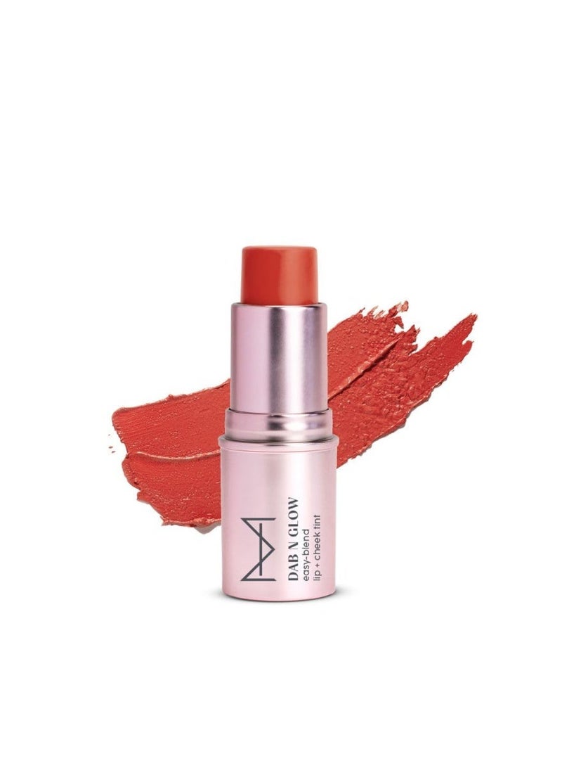 House Of Makeup Dab N Glow Lip Tint | Pigmented Blusher For Face Makeup | Creamy, Easy-Blend | For All Women | Multi-Use Tint for Cheeks And Lips | 8 gms | Peach Cobbler - Image 1