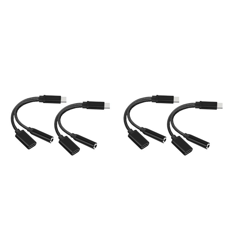 4 pcs Type-c Converters Audio Charging Adapters Earphone Converters Adapters - Image 1