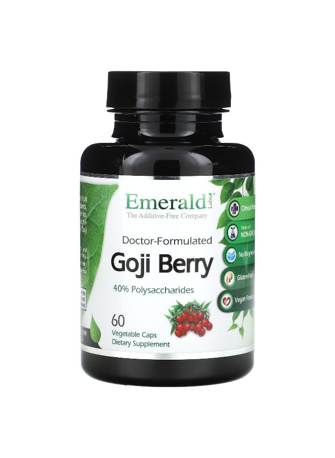 Emerald Laboratories Emerald Laboratories, Goji Berry, 1,500 mg, 60 Vegetable Caps (750 mg per Capsule)  - Image 1