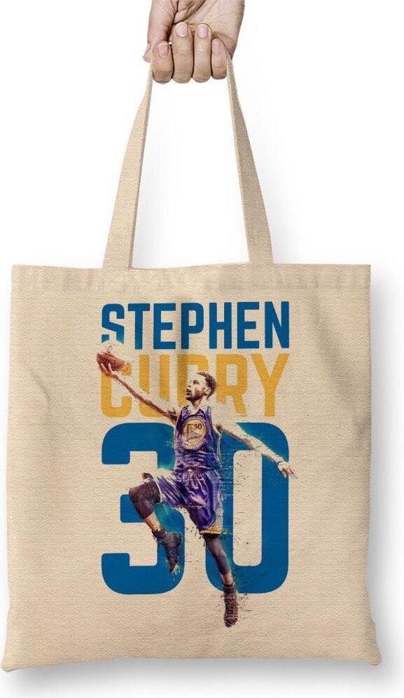 Baskı Dükkanı Print Shop Golden State Warriors Stephen Curry Tote Bag Long Handle 