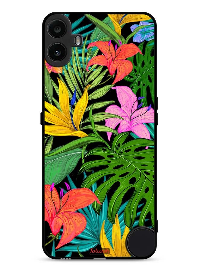 Tolwak Nothing CMF Phone 1 Protective Case Cover Pattern Tropical Flowers Leaves - Image 1