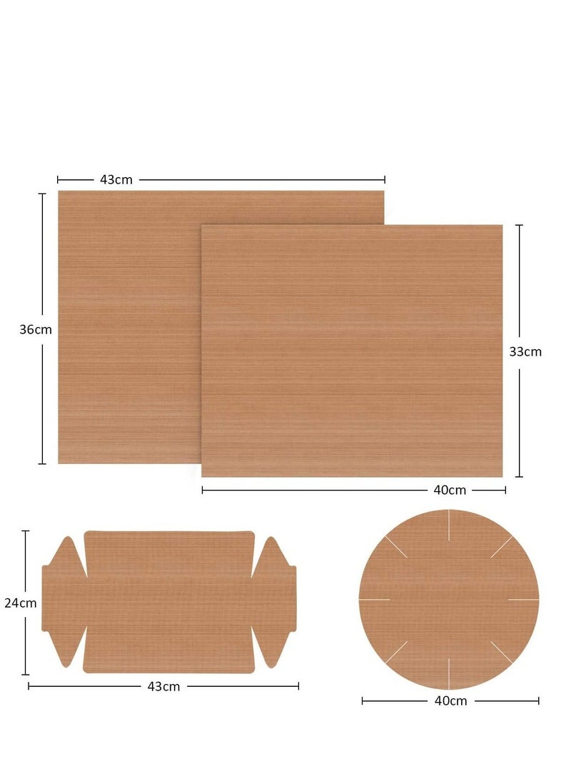 شو وو 8 Pcs Baking Mats, Non-Stick Silicone Mats for Baking, Reusable Sheet Tray Liner, Washable BBQ Grill Mat, Heat Resistant, Easy to Clean, Non-Toxic - Image 5