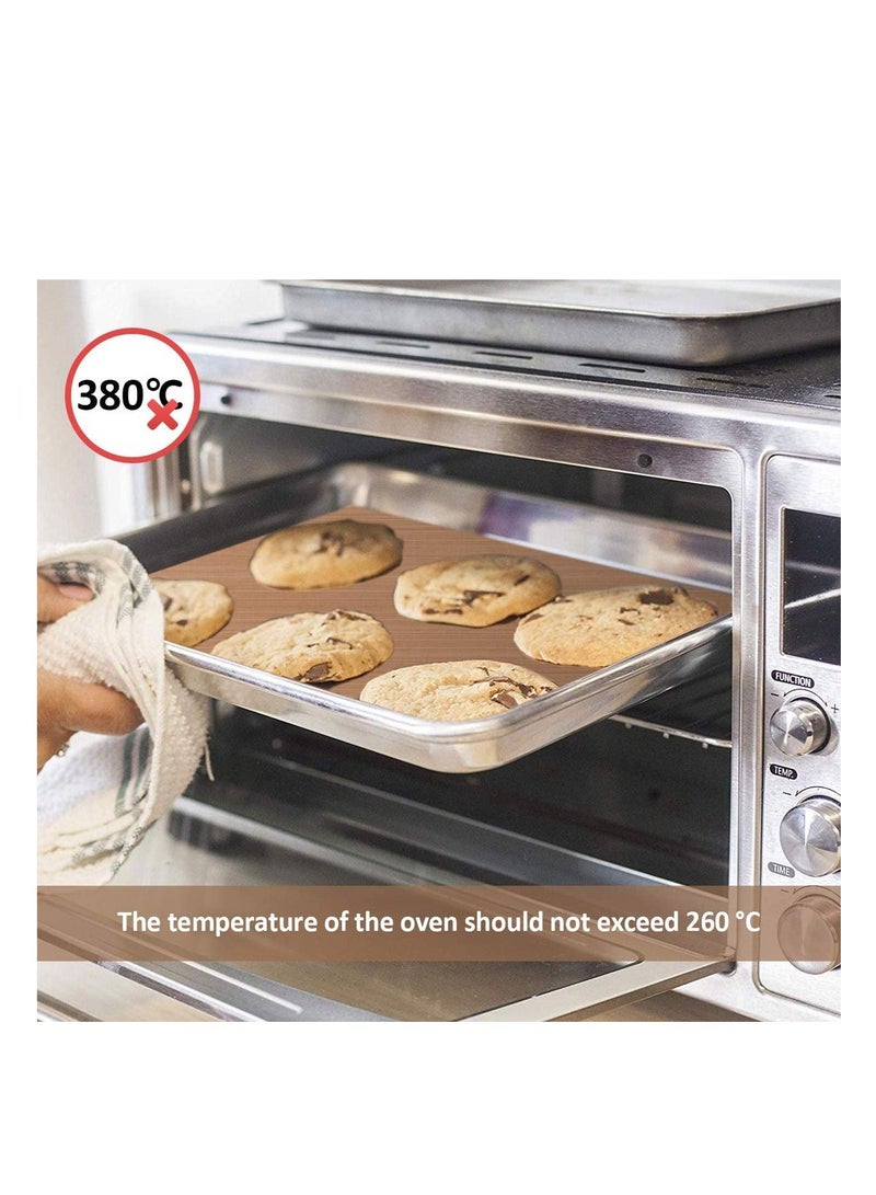 شو وو 8 Pcs Baking Mats, Non-Stick Silicone Mats for Baking, Reusable Sheet Tray Liner, Washable BBQ Grill Mat, Heat Resistant, Easy to Clean, Non-Toxic - Image 2