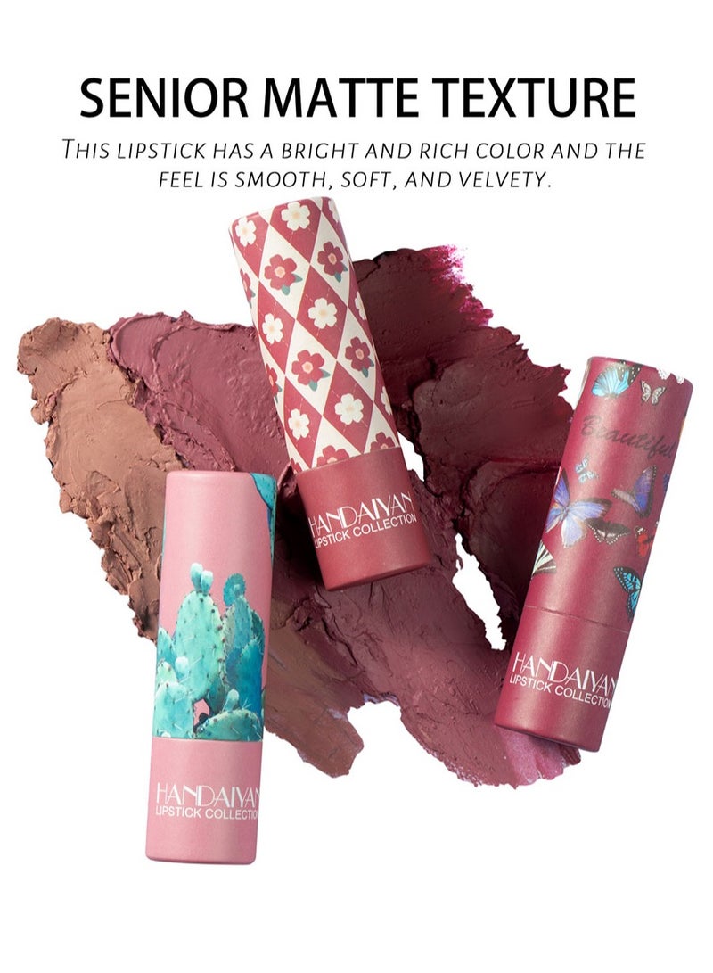 Handaiyan Lipstick For Women Matte Lipsticks Long Lasting Moisturizing Long Wear Waterproof 24 Velvet Act Natural Lip Stain Makeup Tint Nude Superstay Original Highly Pigmented Nourishing Non-Drying - Image 2