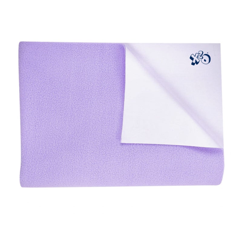 x2o Waterpoof Quick Dry Baby Dry Sheets Made with Soft and Skin Friendly Fleece Fabric(Light Purple)(Pack of 1)(50x70 cms) - Image 2