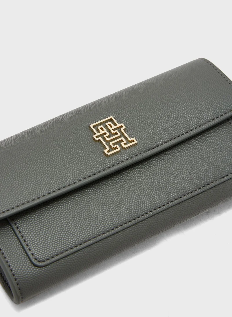 TOMMY HILFIGER Timeless Flap Over Large Clutch