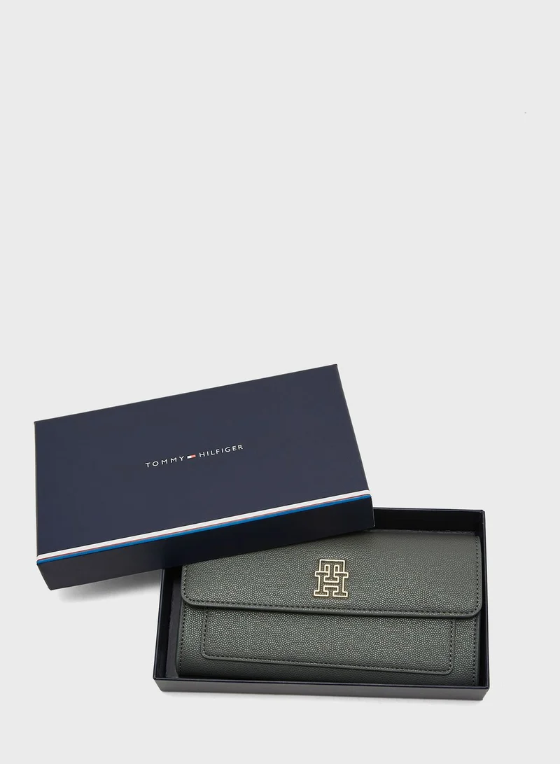 TOMMY HILFIGER Timeless Flap Over Large Clutch