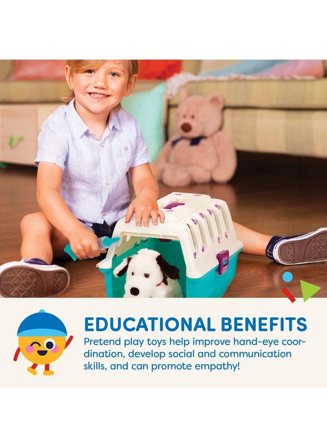 باتات - مجموعة ألعاب طبيب بيطري مع جرو دالماسي مخملي وحامل - مجموعة أدوات طبية كاملة للأطفال مكونة من 15 قطعة مع سماعة طبية وأدوات - ألعاب تعليمية للأطفال الصغار من عمر سنتين إلى 4 سنوات - Image 4