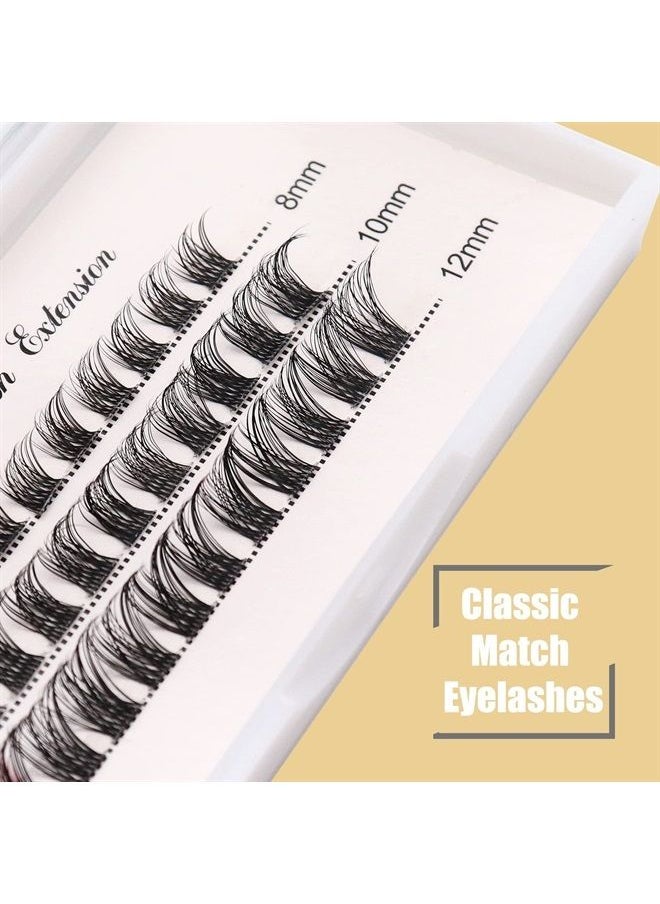 DIY Lash Extension 36 Clusters Lashes D Curl Cluster Individual Lashes Natural Look Fluffy Wispy False Eyelashes / 8-12MM