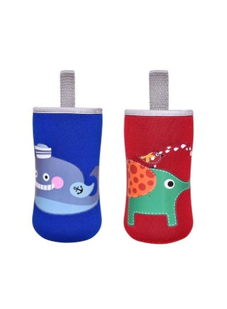 ? Cute Animated Patterned Soft Stretchable Baby Feeding Bottle Cover With Easy To Hold Strap For 120Ml 150Ml 240Ml (Fish & Elephant Pack Of 2) - pzsku/ZC4E21AA032E0F66AFBBCZ/45/_/1692273658/18677e6c-0d28-4e2d-9fe9-1831f9c44fa2