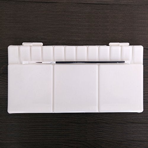 Transon Paint Palette Box 33 Wells for Mixing Gouache, Acrylic and Oil Paint with 1 Paint Brush - Image 3
