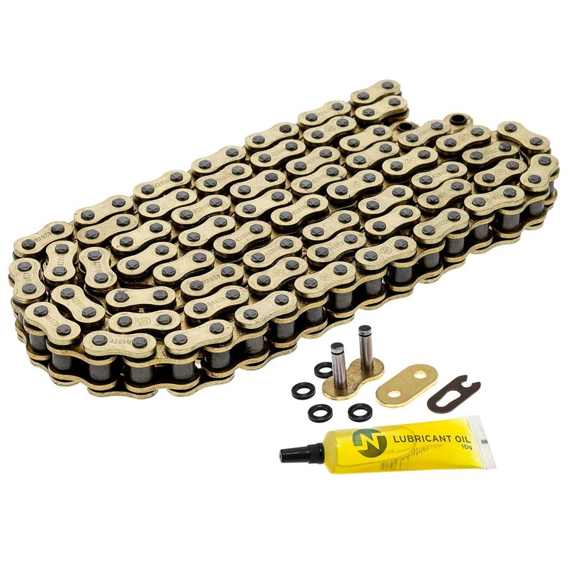 NICHE Gold 428 X-Ring Chain 118 Links with Connecting Master Link - Image 1