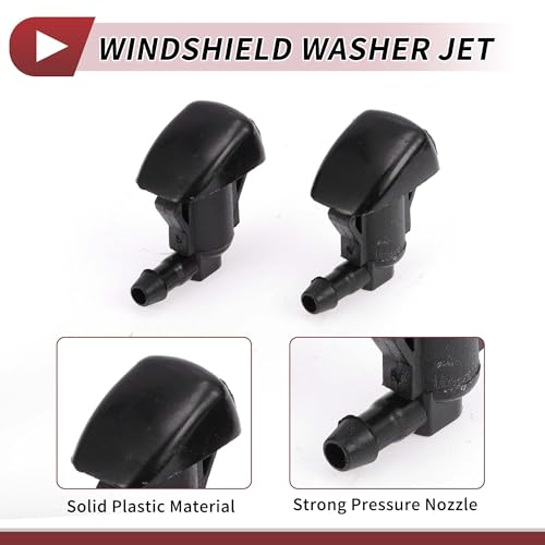 HEROFFIX 2pcs Windshield Washer Nozzle for Toyota Camry 2002-2006 Front Windshield Spray Nozzles Wiper Spray Washer Jet No.85381AA042 Black Plastic - Image 5