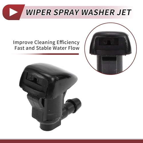 HEROFFIX 2pcs Windshield Washer Nozzle for Toyota Camry 2002-2006 Front Windshield Spray Nozzles Wiper Spray Washer Jet No.85381AA042 Black Plastic - Image 4