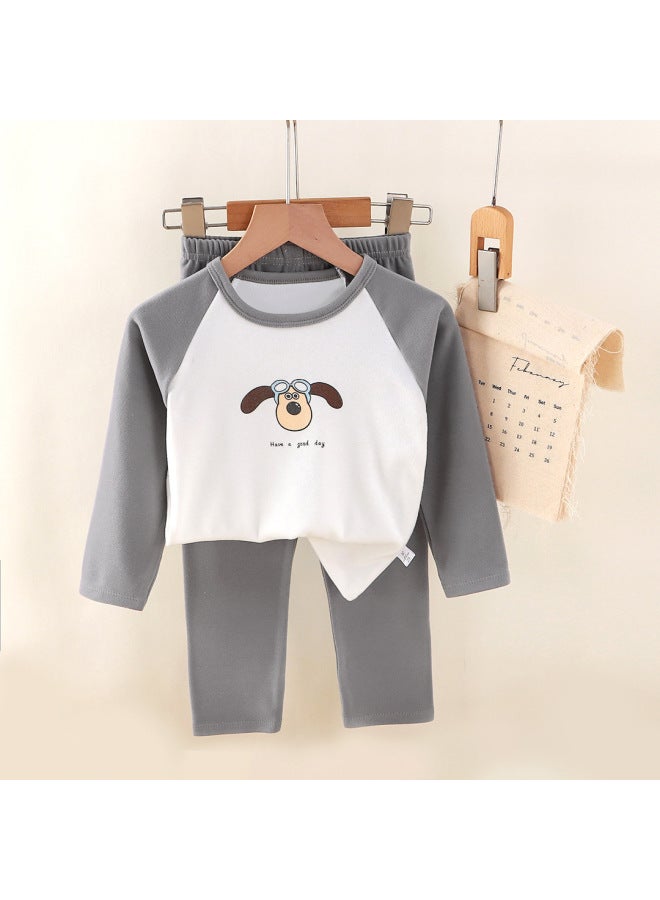 Children's Pajamas Suit Autumn And Winter New Girls' Autumn Clothes Autumn Trousers Baby Thermal Underwear Boys' Home Clothes Children's Clothing